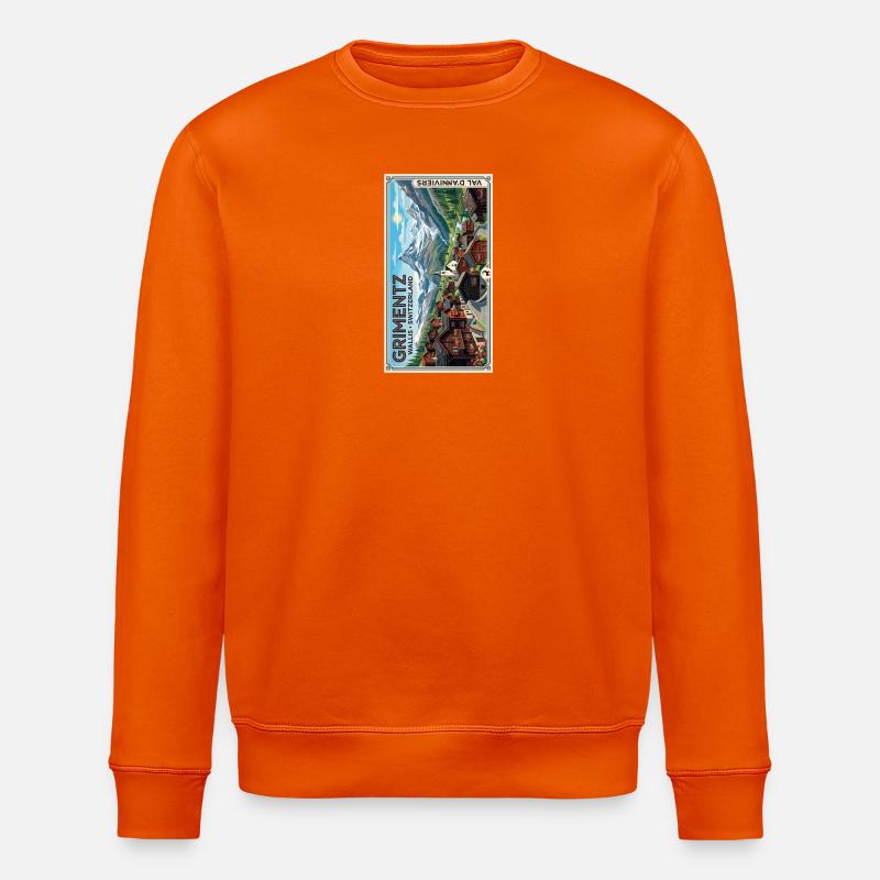 Grimentz Alpine Panorama Suisse - Sweat bio ROLLER Stanley/Stella Unisexe - orange profond