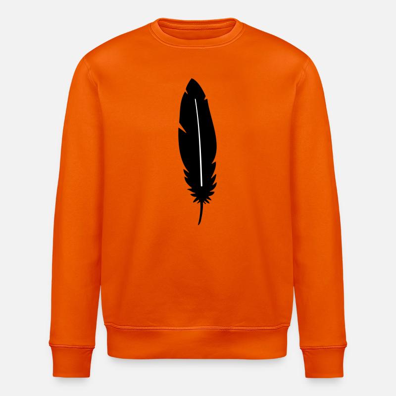 Feder silhouette - Stanley/Stella Unisex Bio-Sweatshirt ROLLER - Tieforange