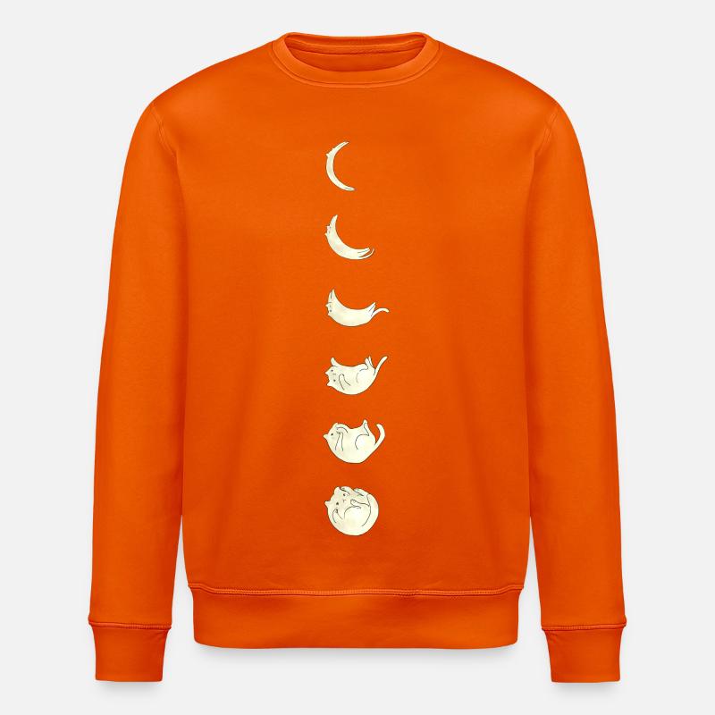 Chat de la lune - Sweat bio ROLLER Stanley/Stella Unisexe - orange profond