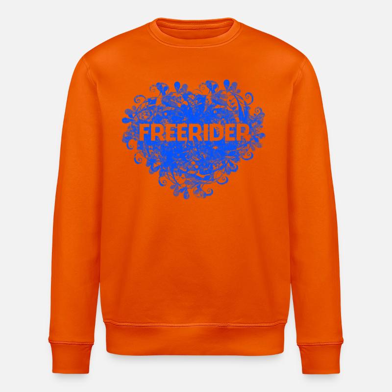 Freerider Herz - Stanley/Stella Unisex Bio-Sweatshirt ROLLER - Tieforange