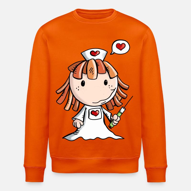L'amour Infirmière - coeur - Mignon - Profession - Sweat bio ROLLER Stanley/Stella Unisexe - orange profond