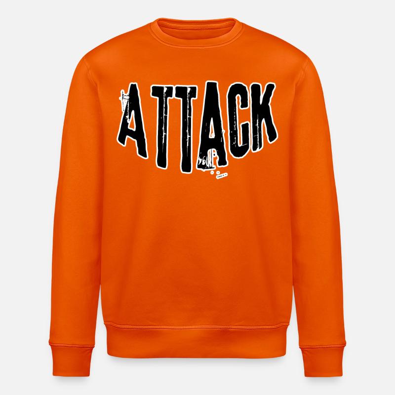 Angriffs-Grunge Schriftzug - Stanley/Stella Unisex Bio-Sweatshirt ROLLER - Tieforange