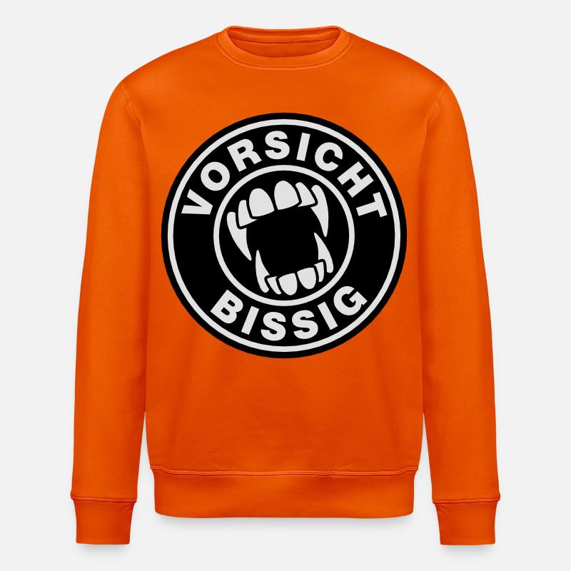 Vorsicht bissig - Stanley/Stella Unisex Bio-Sweatshirt ROLLER - Tieforange