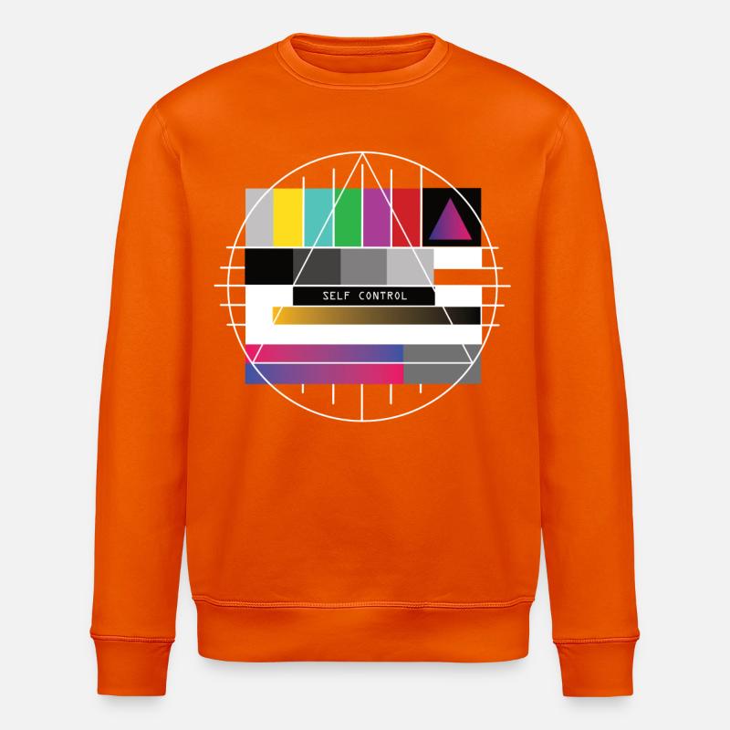 New Retro Testbild - Self Control - Stanley/Stella Unisex Bio-Sweatshirt ROLLER - Tieforange