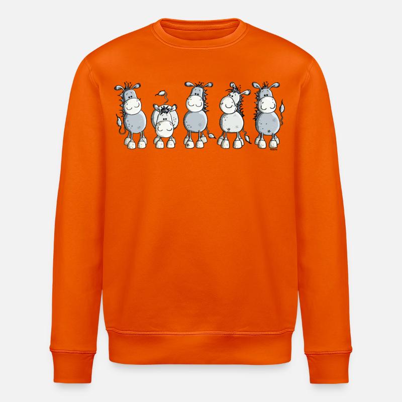 Funny Esel - Hausesel - Stanley/Stella Unisex Bio-Sweatshirt ROLLER - Tieforange