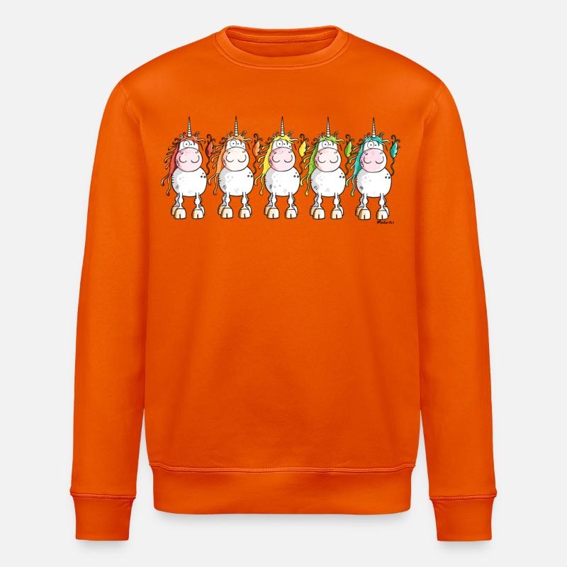Funny Unicorns - Stanley/Stella Unisex Bio-Sweatshirt ROLLER - Tieforange
