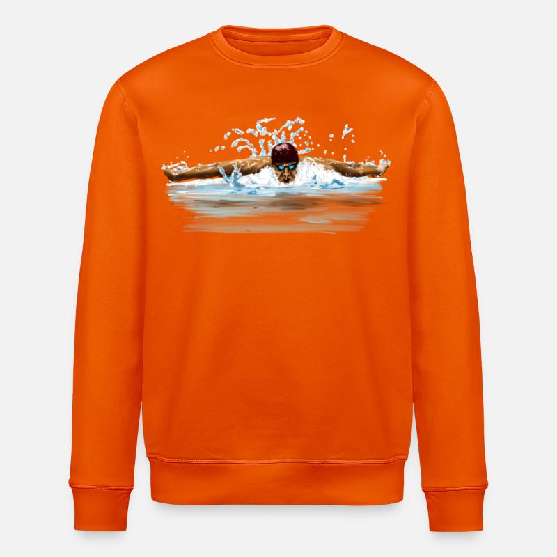 Schwimmer - Stanley/Stella Unisex Bio-Sweatshirt ROLLER - Tieforange