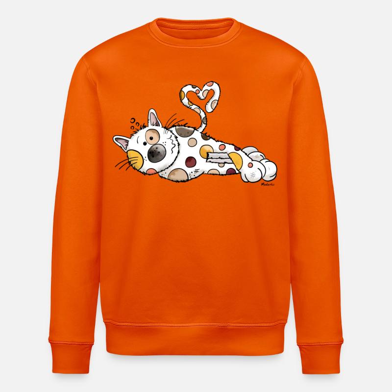 Katze Lilli - Stanley/Stella Unisex Bio-Sweatshirt ROLLER - Tieforange