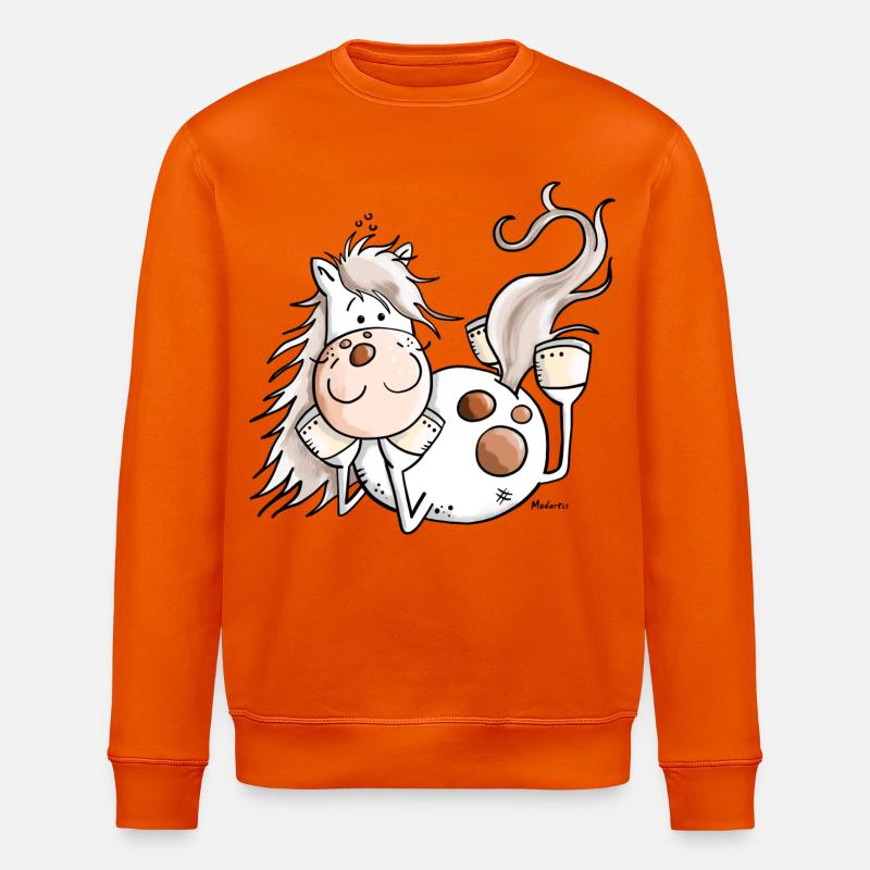 Relax Pferd - Stanley/Stella Unisex Bio-Sweatshirt ROLLER - Tieforange