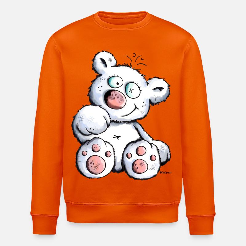 Tawia der Teddybär - Stanley/Stella Unisex Bio-Sweatshirt ROLLER - Tieforange