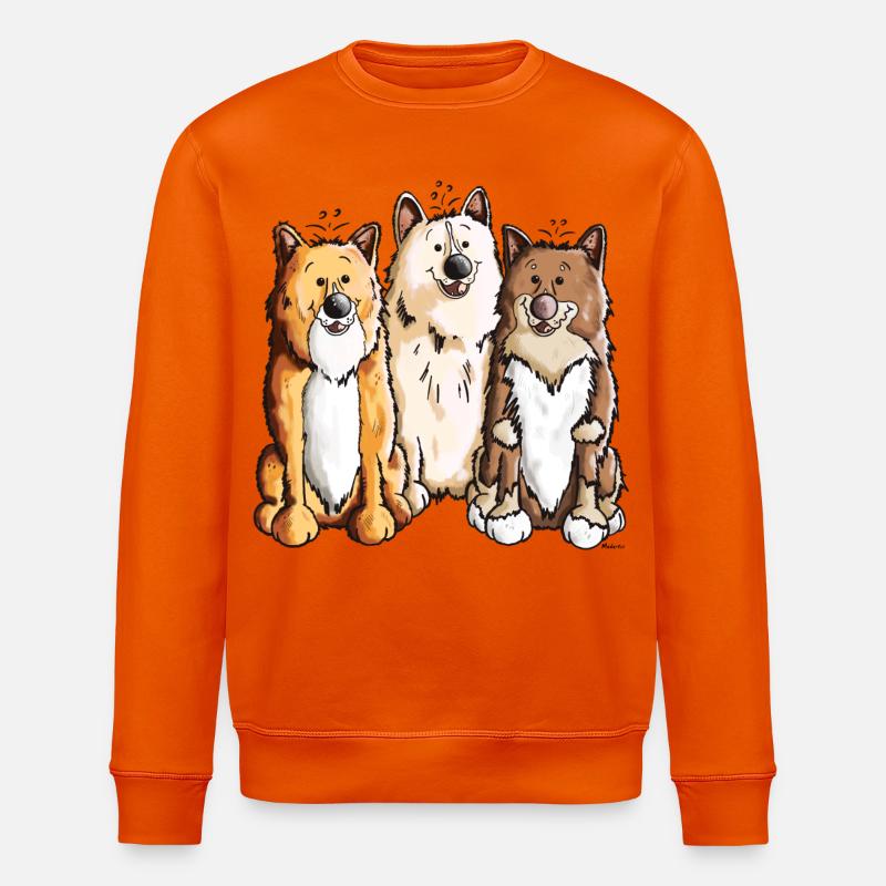 Das Islandhund Team - Stanley/Stella Unisex Bio-Sweatshirt ROLLER - Tieforange
