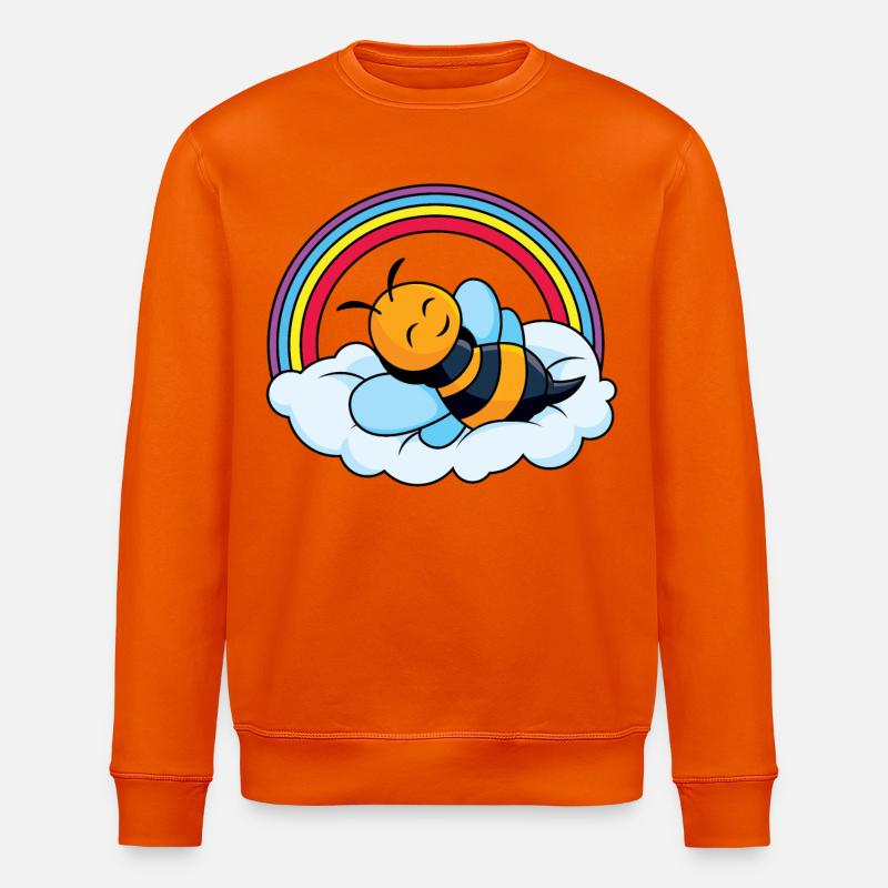 Sleeping bee on cloud - Stanley/Stella ROLLER Unisex Organic Sweatshirt - bright orange