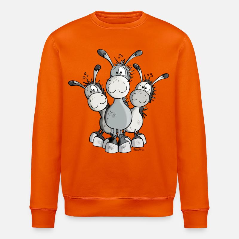 Mignon Âne Comique - Sweat bio ROLLER Stanley/Stella Unisexe - orange profond