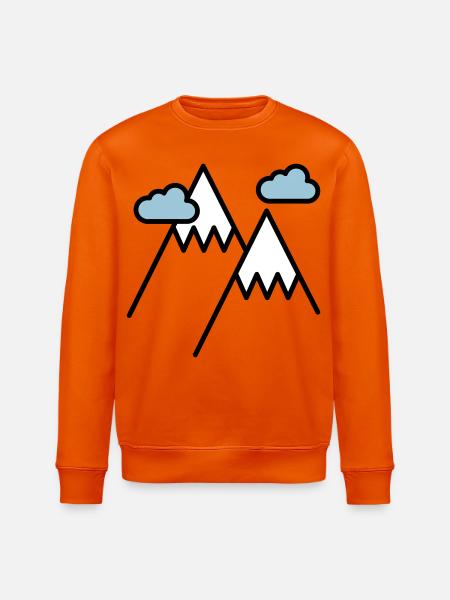 Der Berg ruft - Stanley/Stella Unisex Bio-Sweatshirt ROLLER - Tieforange