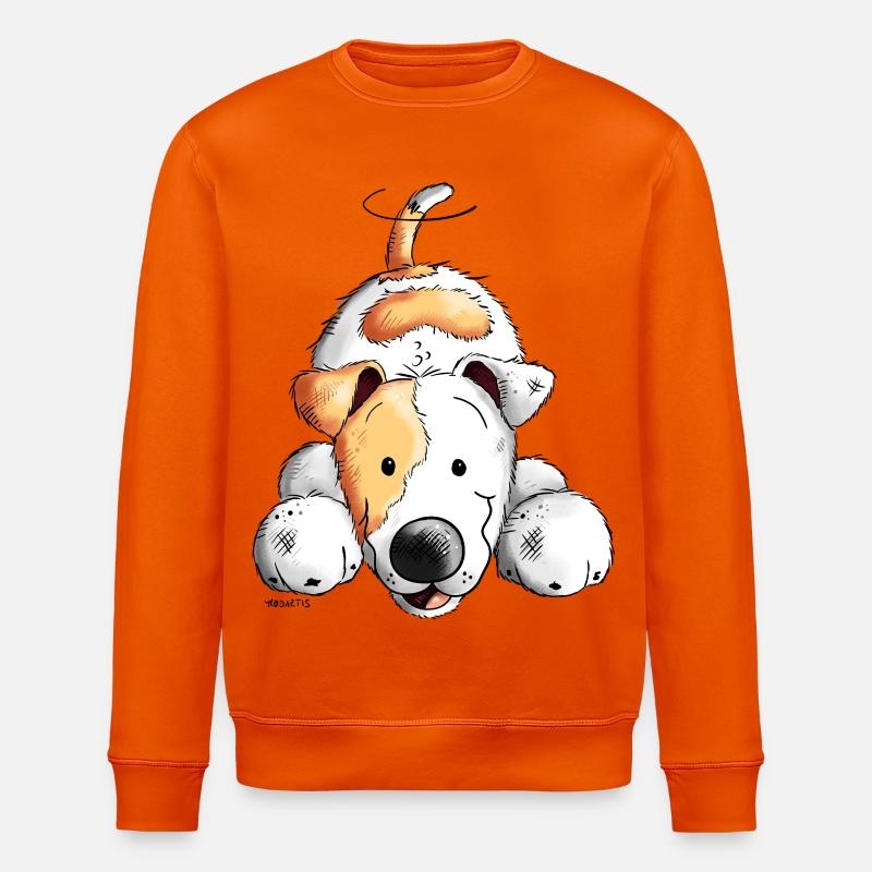 Süßer Jack Russell - Stanley/Stella Unisex Bio-Sweatshirt ROLLER - Tieforange