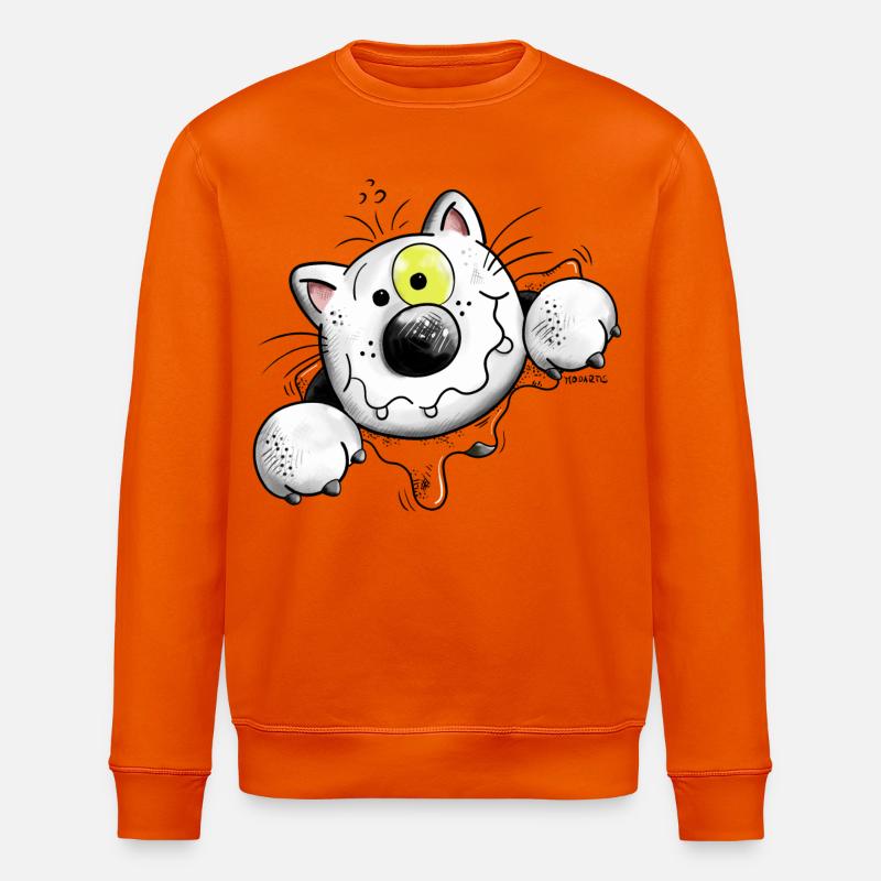 Starke Katze - Stanley/Stella Unisex Bio-Sweatshirt ROLLER - Tieforange