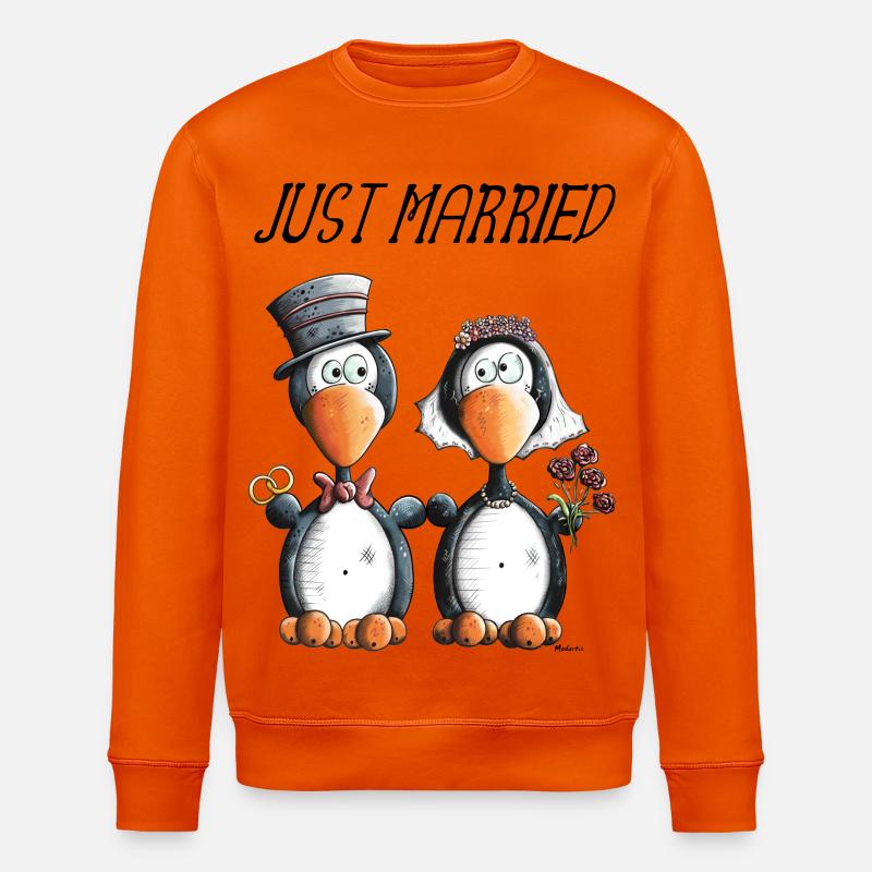 Just Married - Stanley/Stella Unisex Bio-Sweatshirt ROLLER - Tieforange