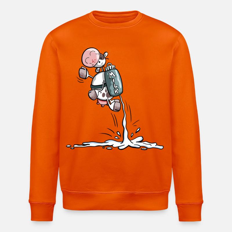Power Kuh mit extra viel Milch - Stanley/Stella Unisex Bio-Sweatshirt ROLLER - Tieforange