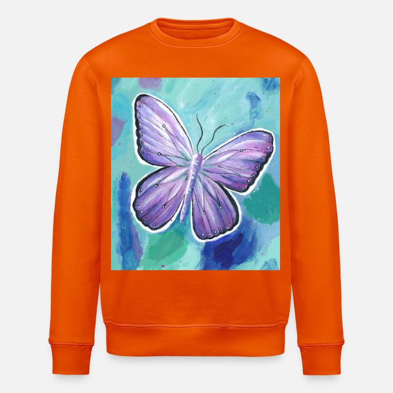 Schmetterling - Stanley/Stella Unisex Bio-Sweatshirt ROLLER - Tieforange