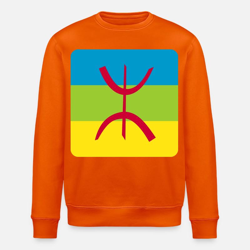 berber flagge aufkleber amazigh ref - Stanley/Stella Unisex Bio-Sweatshirt ROLLER - Tieforange