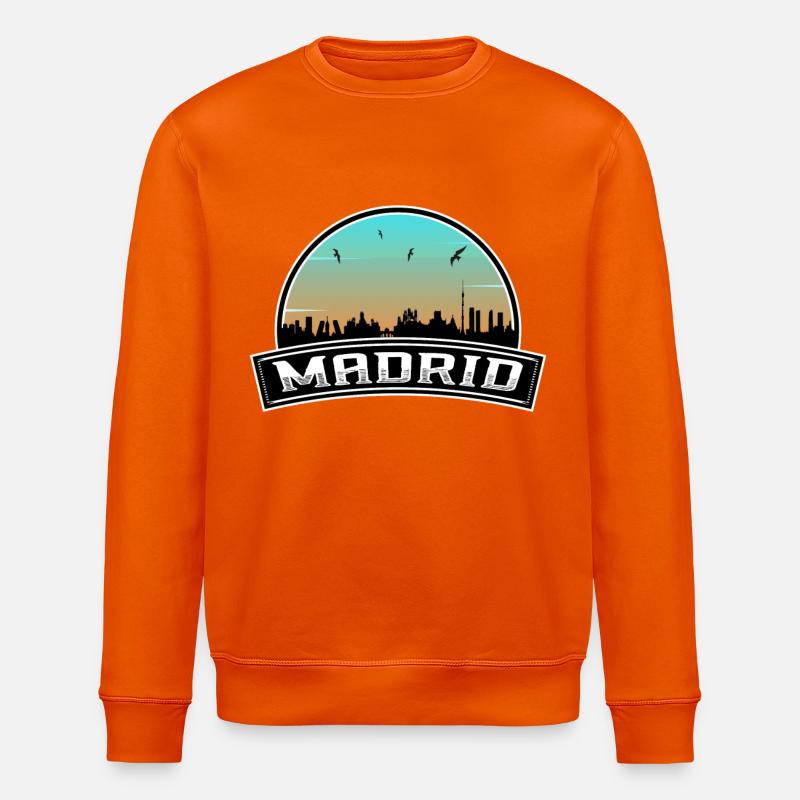 Madrid Espagne Skyline Souvenir espagnol - Sweat bio ROLLER Stanley/Stella Unisexe - orange profond