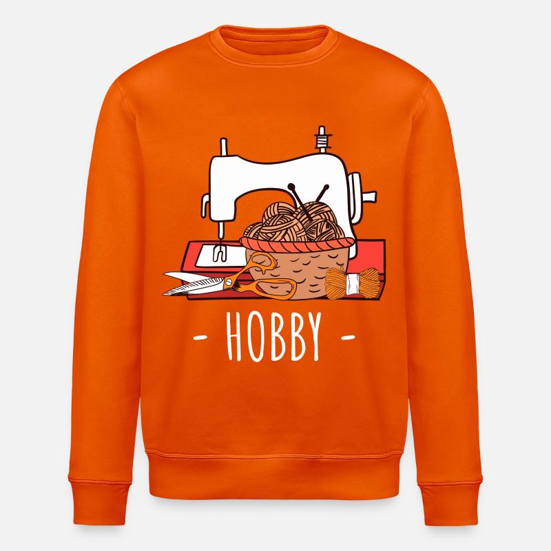 Näh- und Strickhobby-Basteldesign - Stanley/Stella Unisex Bio-Sweatshirt ROLLER - Tieforange