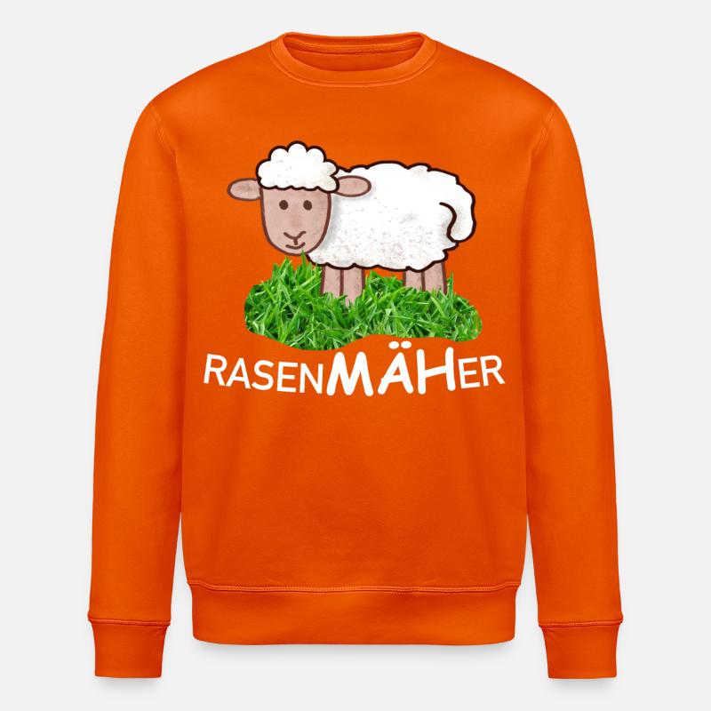 RasenMäher Schaf im Gras - Stanley/Stella Unisex Bio-Sweatshirt ROLLER - Tieforange
