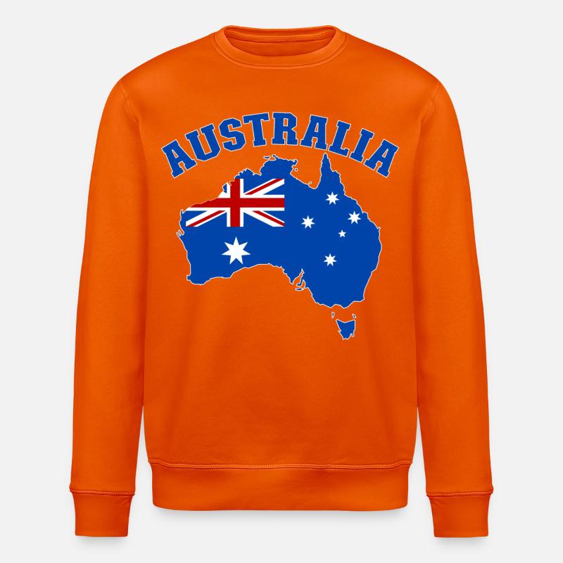 Australia Australien Flagge - Stanley/Stella Unisex Bio-Sweatshirt ROLLER - Tieforange