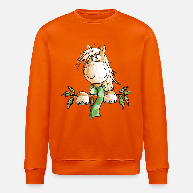 Winter Pferd I Pferdemotiv Fun - Stanley/Stella Unisex Bio-Sweatshirt ROLLER - Tieforange