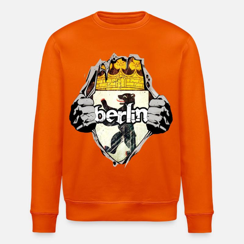 Berlin - Stanley/Stella Unisex Bio-Sweatshirt ROLLER - Tieforange