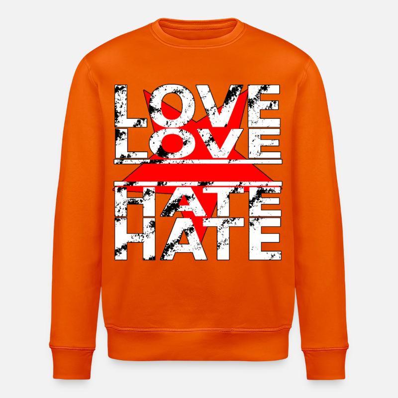 love love hate hate - Stanley/Stella Unisex Bio-Sweatshirt ROLLER - Tieforange