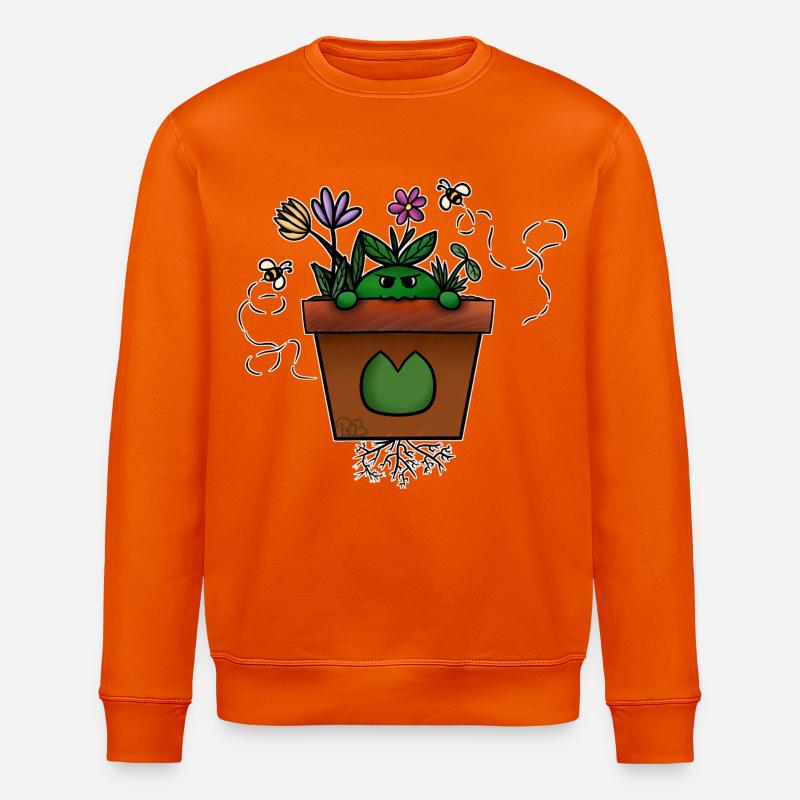 Pot2Shoot! Von Pousse2Bamboo ! - Stanley/Stella Unisex Bio-Sweatshirt ROLLER - Tieforange