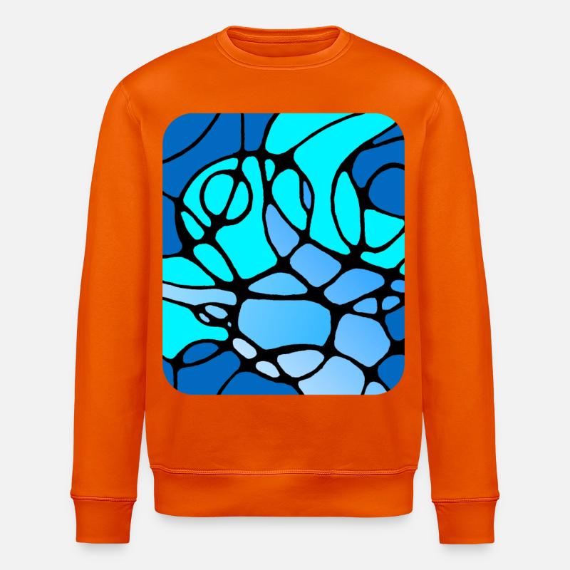 Conception abstraite moderne neurographique - Sweat bio ROLLER Stanley/Stella Unisexe - orange profond