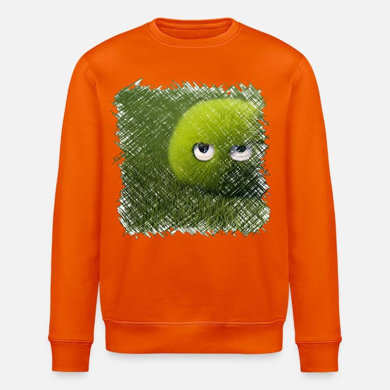Lustige grüne Graskugel - Stanley/Stella Unisex Bio-Sweatshirt ROLLER - Tieforange
