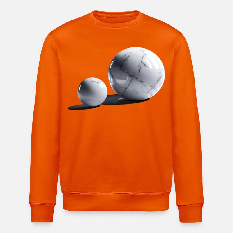 Marmor Kugel/Sphäre - Stanley/Stella Unisex Bio-Sweatshirt ROLLER - Tieforange