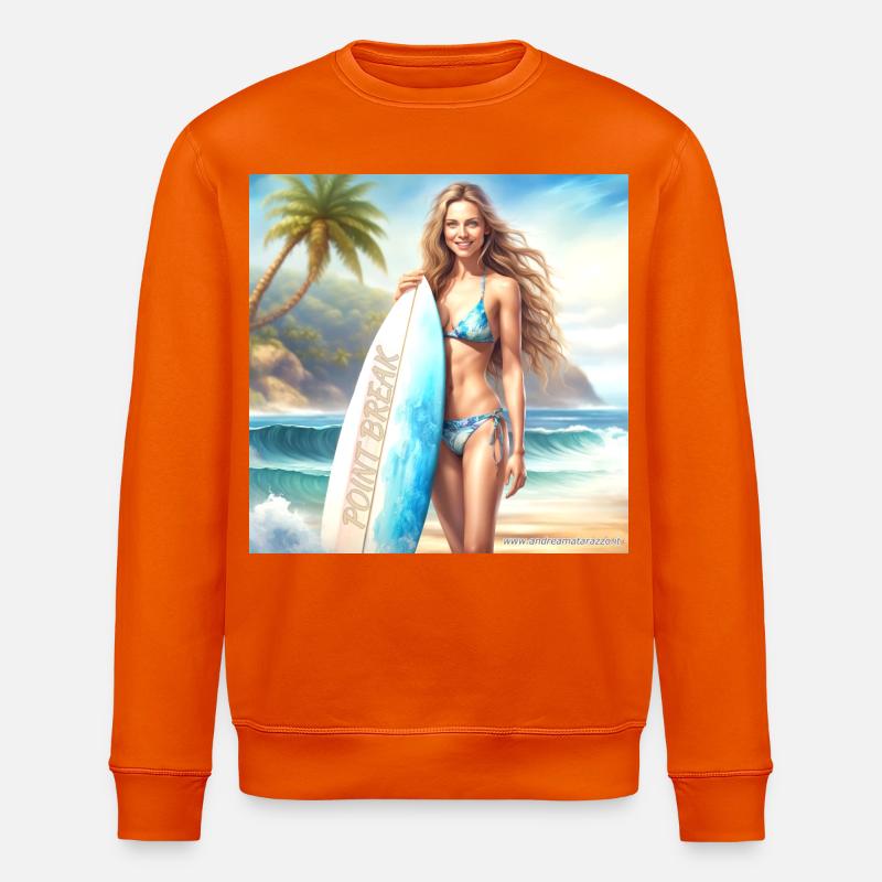 Mädchen Action Surf 2 - Stanley/Stella Unisex Bio-Sweatshirt ROLLER - Tieforange