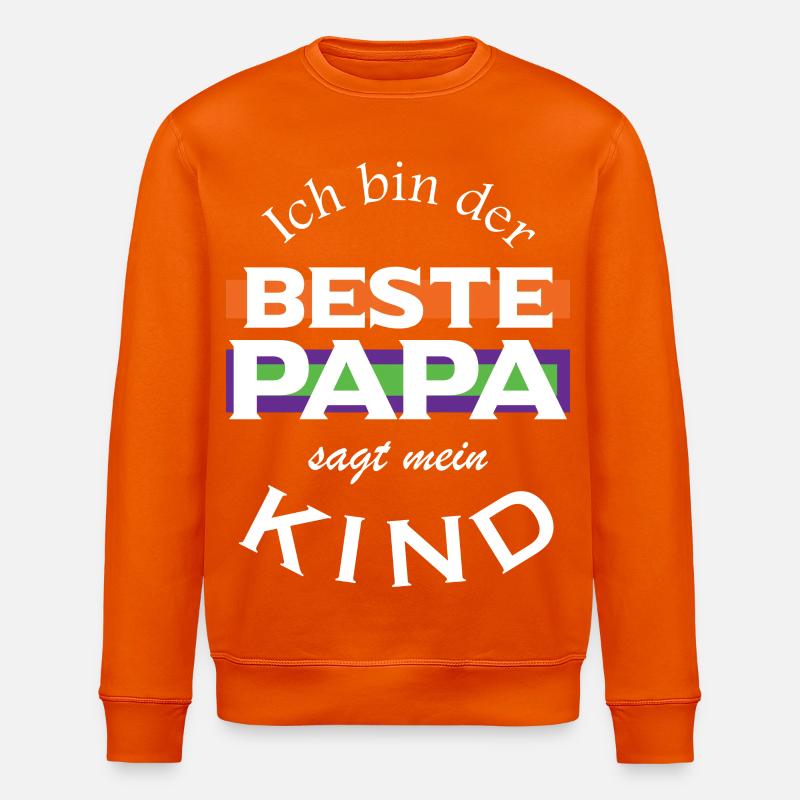 Ich bin der beste Papa - Stanley/Stella Unisex Bio-Sweatshirt ROLLER - Tieforange