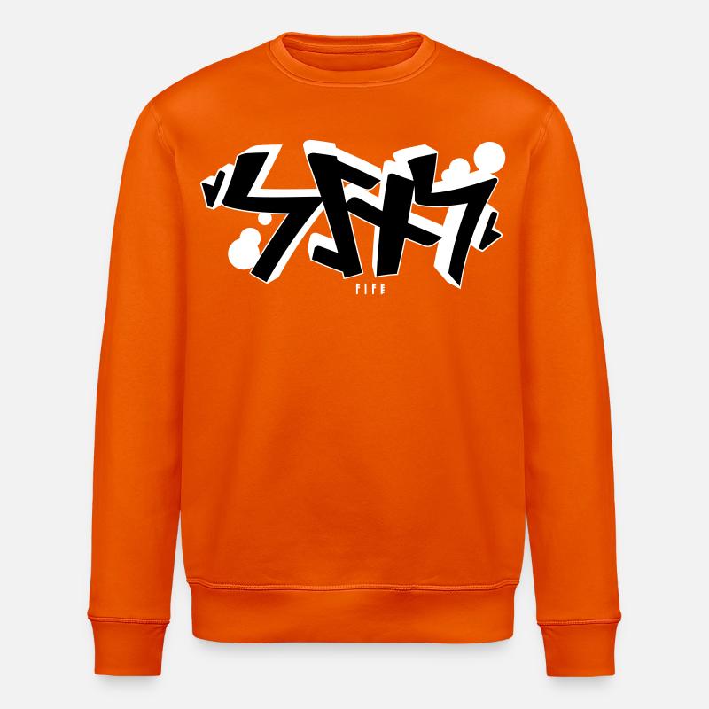 Sins rune graffiti - Stanley/Stella Unisex Bio-Sweatshirt ROLLER - Tieforange