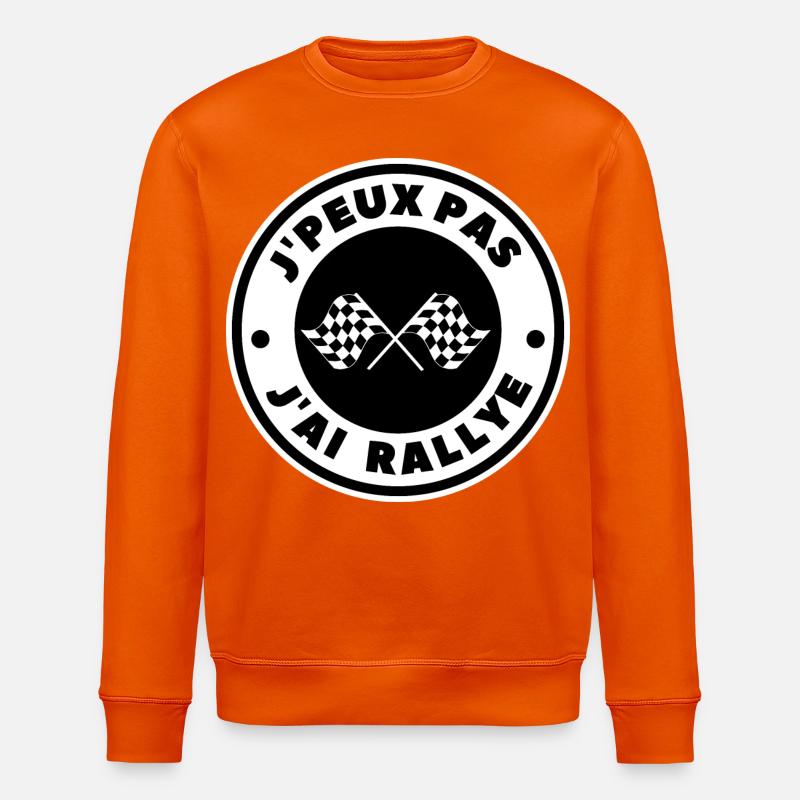 Je peux pas j'ai rallye - Sweat bio ROLLER Stanley/Stella Unisexe - orange profond