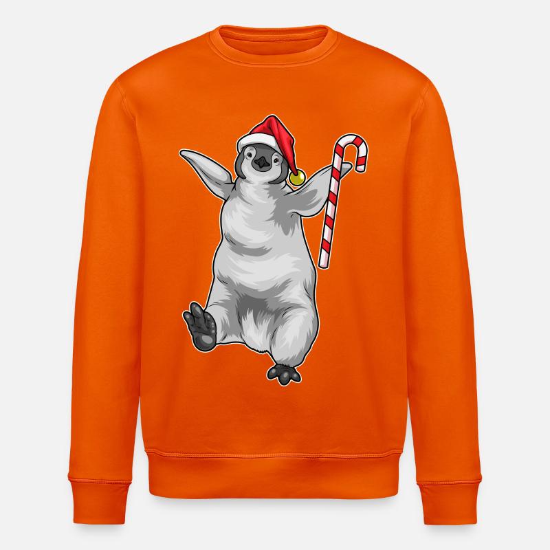 Pingouin Canne de Noël - Sweat bio ROLLER Stanley/Stella Unisexe - orange profond