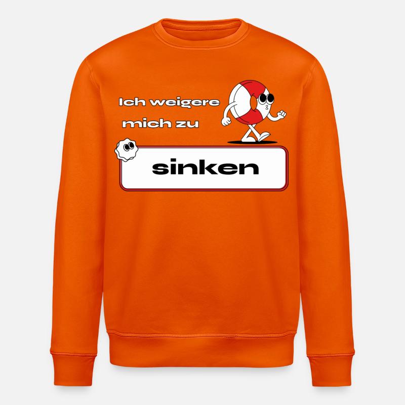 Je refuse de couler - Sweat bio ROLLER Stanley/Stella Unisexe - orange profond