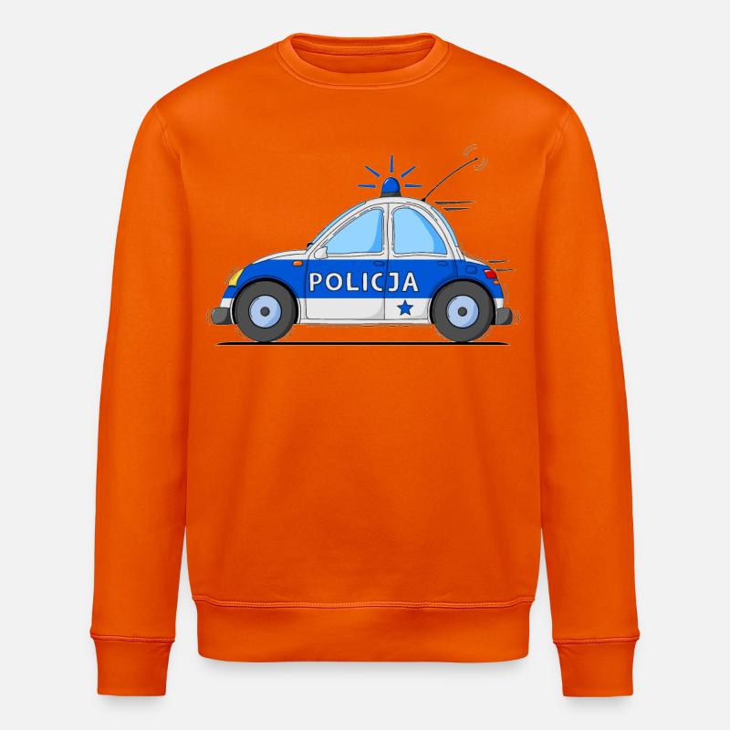 Polizeiauto Policja Blau - Stanley/Stella Unisex Bio-Sweatshirt ROLLER - Tieforange