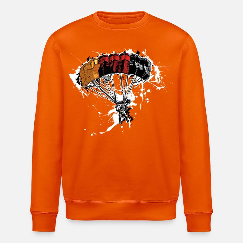 Fallschirmspringer - Stanley/Stella Unisex Bio-Sweatshirt ROLLER - Tieforange