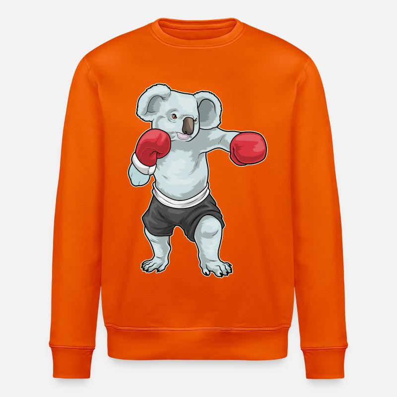 Koala Boxer Boxhandschuhe Boxen - Stanley/Stella Unisex Bio-Sweatshirt ROLLER - Tieforange