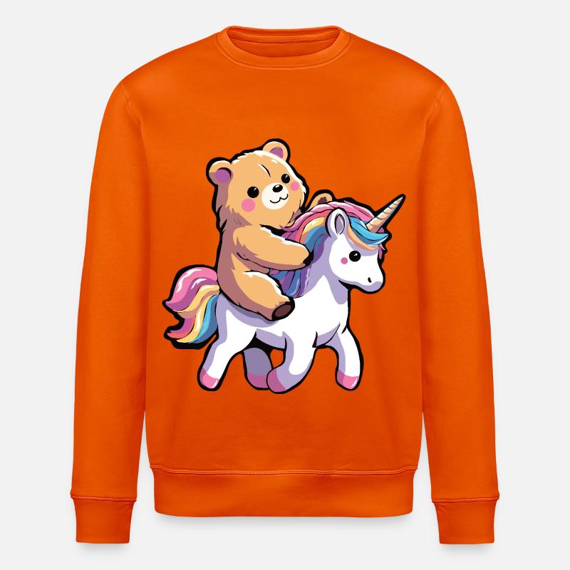 Einhorn - Stanley/Stella Unisex Bio-Sweatshirt ROLLER - Tieforange