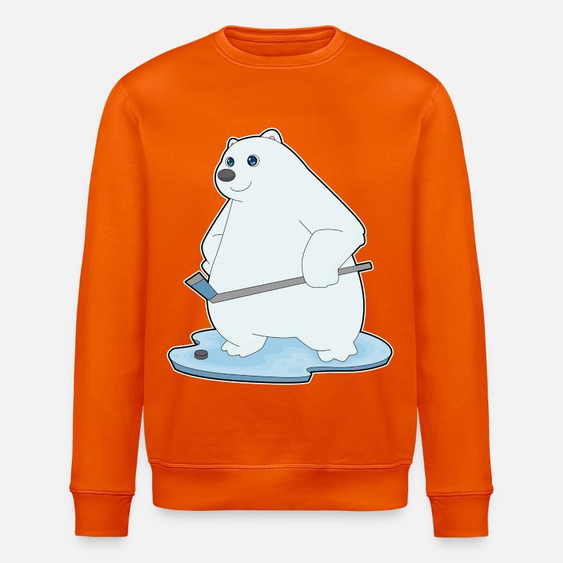 Eisbär Eishockey Eishockeyschläger - Stanley/Stella Unisex Bio-Sweatshirt ROLLER - Tieforange