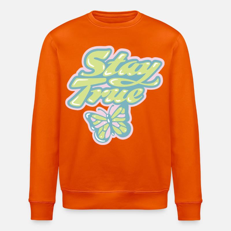Stay True – Soft Pastel Retro - Stanley/Stella Unisex Bio-Sweatshirt ROLLER - Tieforange