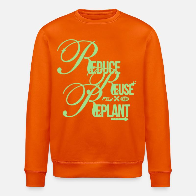 Réduire Réutiliser Replanter Déclaration - Sweat bio ROLLER Stanley/Stella Unisexe - orange profond