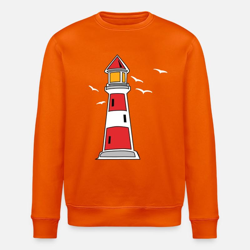 Leuchtturm See Küste maritim - Stanley/Stella Unisex Bio-Sweatshirt ROLLER - Tieforange
