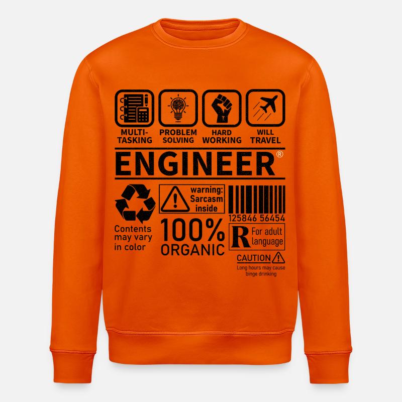 ingénieur multitâche résolution de problèmes travail - Sweat bio ROLLER Stanley/Stella Unisexe - orange profond